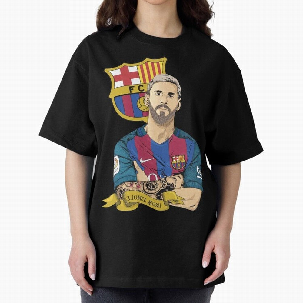 Lionel Messi (Barcelona) artwork Classic T-Shirt Spotlight FIFA World Cup 2026 USA Canada Mexico for Fans of CR7 and Messi and Brazil, Portugal and Argentina, Bringing Football Passion, Legendary Performances, Festival Vibes and Supporter
