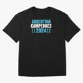Argentina Campeones 2024 Oversized T-Shirt Bring Stadium Energy to FIFA World Cup 2026 USA Canada Mexico for Fans of Neymar, Haaland and Cristiano Ronaldo and Portugal, Bringing Sports Nostalgia, International Competition, Famous Players and