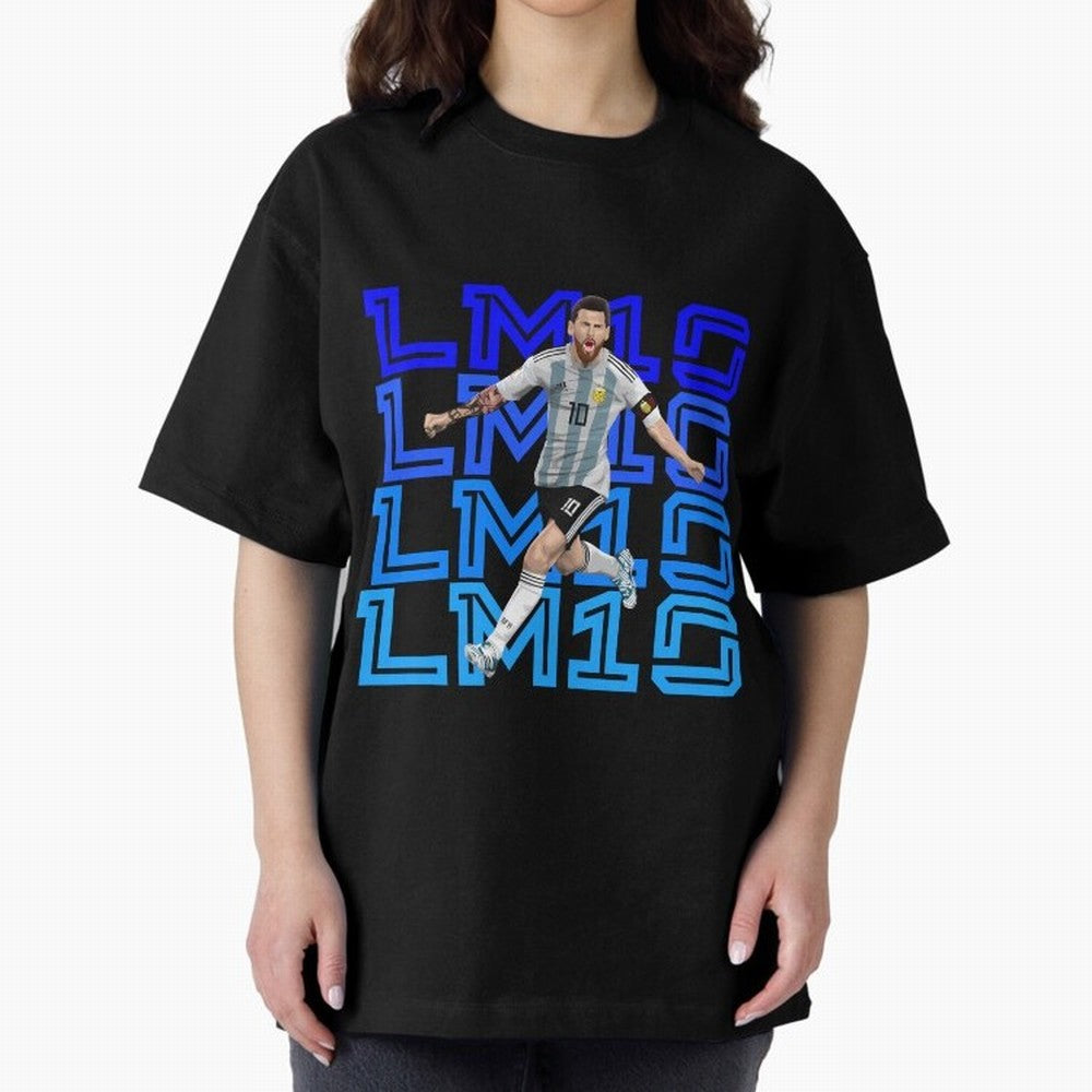 Lionel Messi 10 Oversized T-Shirt Make Every Kick Count in FIFA World Cup 2026 Spirit, Celebrating Brazil, Portugal and Argentina, CR7, Champion Mindset, Group Stage Buzz, Knockout Tension and Passionate Fan Culture; Created for Match Day Parties,