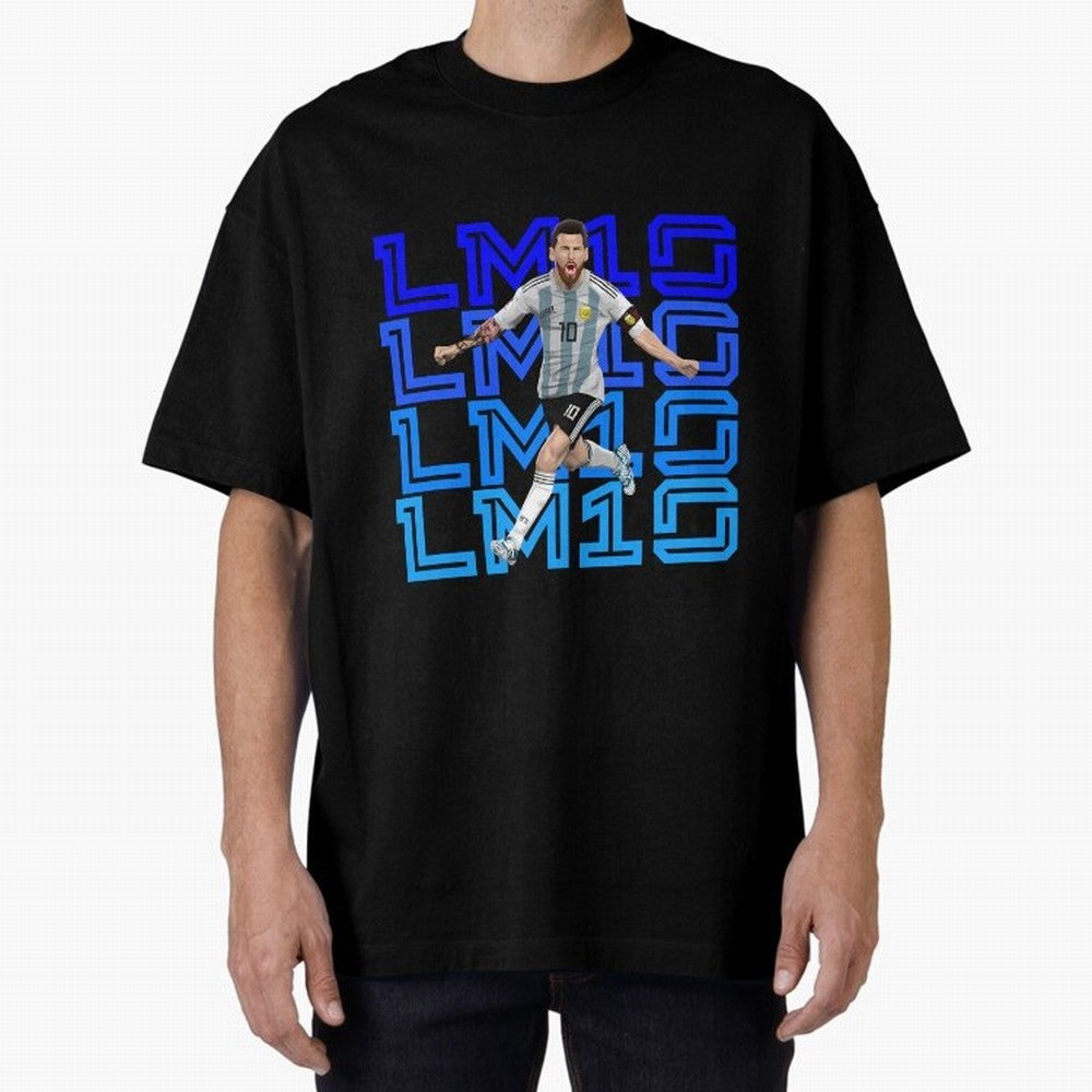 Lionel Messi 10 Oversized T-Shirt Make Every Kick Count in FIFA World Cup 2026 Spirit, Celebrating Brazil, Portugal and Argentina, CR7, Champion Mindset, Group Stage Buzz, Knockout Tension and Passionate Fan Culture; Created for Match Day Parties,