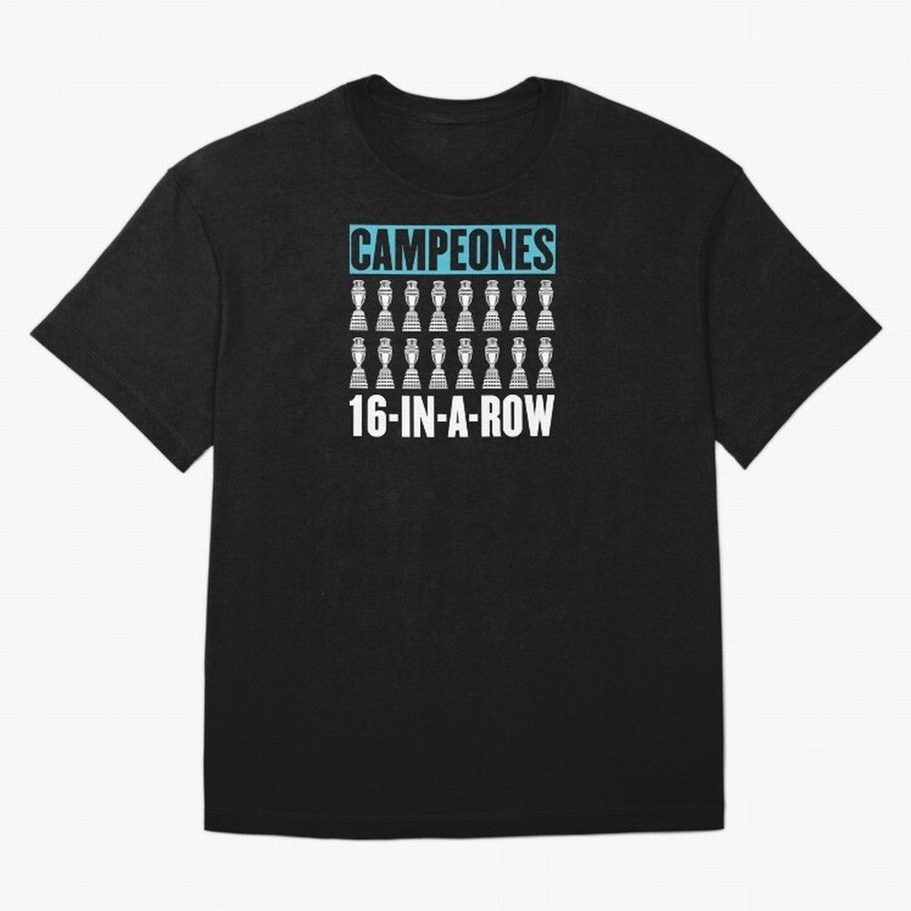 CHAMPIONS 16-IN-A-ROW Classic T-Shirt Keep Football History Alive during Match Day Hype around FIFA World Cup 2026, Haaland, Argentina, Tournament Hype, Historic Matchups, Family Viewing Parties and Global Sports Pride; Ideal for Passionate Fans