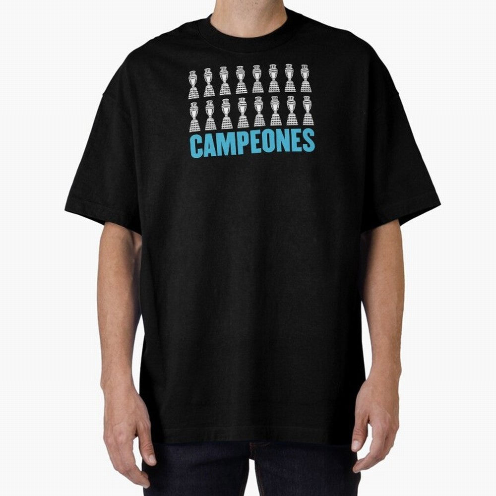 Campeones! Classic T-Shirt Celebrate Soccer Greatness during Global Football Passion for FIFA World Cup 2026 Group Stage, Centered on CR7, Argentina, Fan Favorite Moments, National Team Passion, Big Match Drama and Soccer History; Made for Die Hard