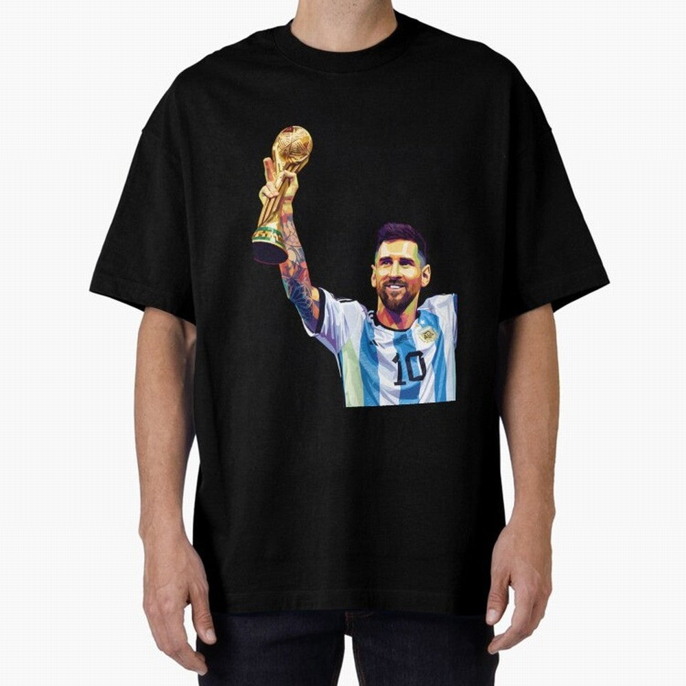 Messi wpap pop art Oversized T-Shirt Unlock FIFA World Cup 2026 Featuring Neymar, France and Portugal Energy, Match Day Excitement, Supporter Culture, Golden Goals and Global Football Passion; Great for Watch Parties, Sports Bars, Family Nights,