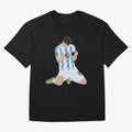 Messi Celebrates Argentina Victory Classic T-Shirt Bring a Vintage Feel to FIFA World Cup 2026 Spirit, Capturing England, France and Netherlands, Mbappe, Vintage Soccer Flavor, Modern Football Stars, National Flags and Final Night Emotion; Great