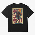 Retro 70's Japanese Messi Oversized T-Shirt Show Your Stadium Side during Global Football Passion for FIFA World Cup 2026 Group Stage, Connected to Messi, Neymar and Mbappe, Argentina, France and Brazil, Match Day Excitement, Supporter Culture,