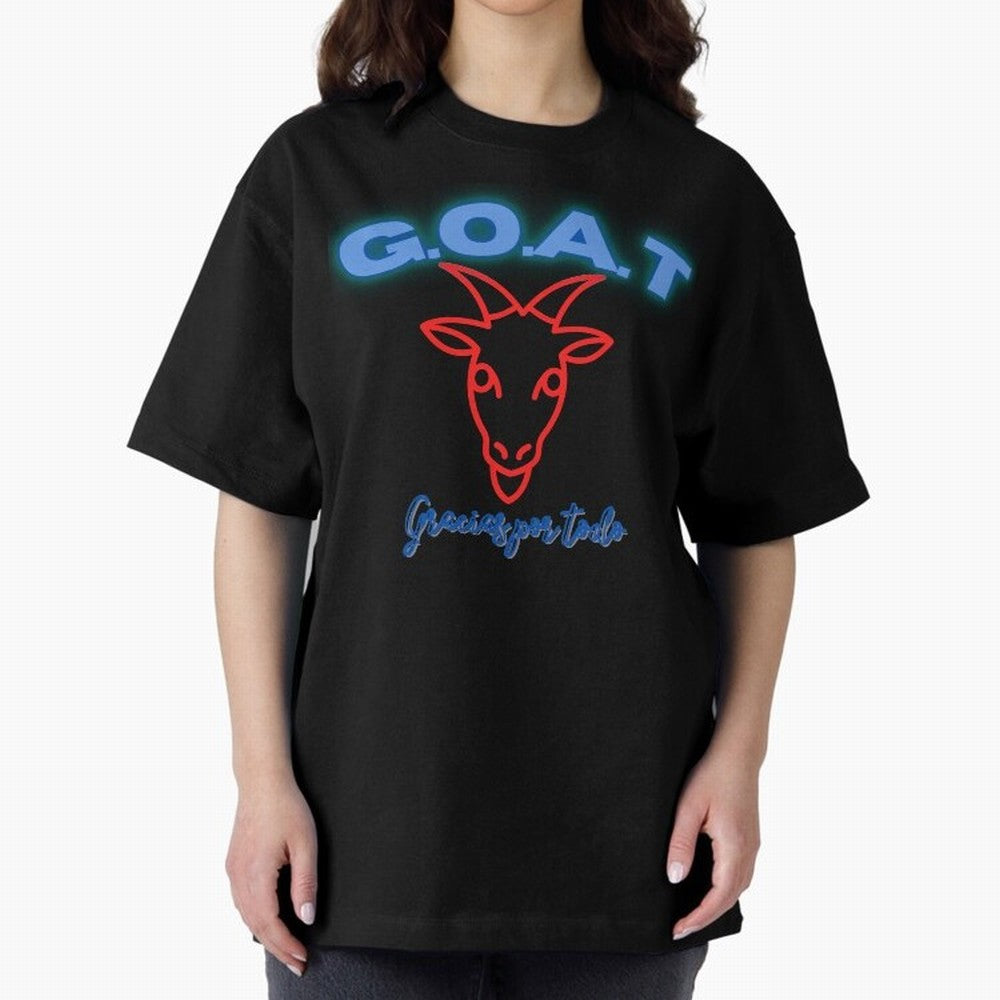 Lionel Messi THANKS GOAT Shirt Oversized T-Shirt Show Support during the FIFA World Cup 2026 Journey through Haaland Highlights, Argentina and Brazil Pride, Vintage Soccer Flavor, Modern Football Stars, National Flags and Final Night Emotion; Built