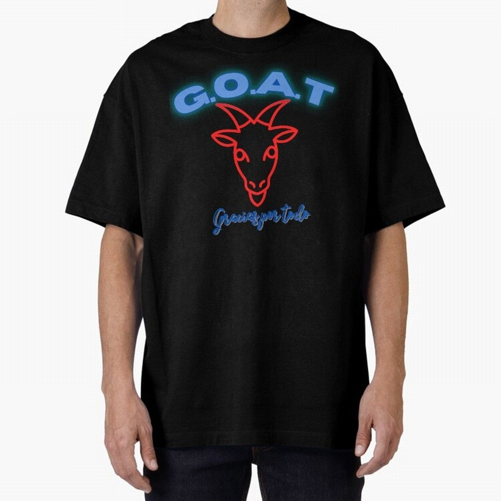 Lionel Messi THANKS GOAT Shirt Oversized T-Shirt Show Support during the FIFA World Cup 2026 Journey through Haaland Highlights, Argentina and Brazil Pride, Vintage Soccer Flavor, Modern Football Stars, National Flags and Final Night Emotion; Built