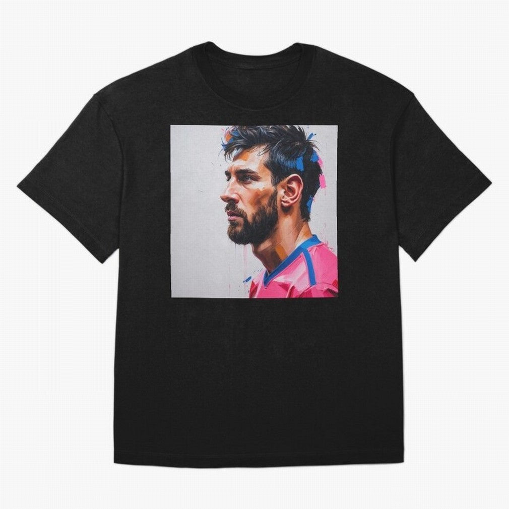 Vibrant Artistic Portrait of Lionel Messi (GOAT) - Digital painting (Version 5) Classic T-Shirt Represent Football Lovers during Global Football Passion for FIFA World Cup 2026, Built around Mbappe, France and Portugal, Fan Favorite Moments,