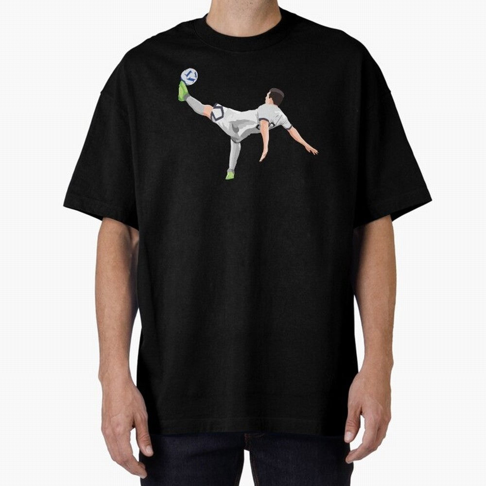 Messi Bicycle Kick Oversized T-Shirt Share the Excitement of Global Football Passion for FIFA World Cup 2026, Filled with Messi, CR7 and Mbappe, Spain and Netherlands, Supporter Pride, Iconic Celebrations, Legendary Names and Global Match Day