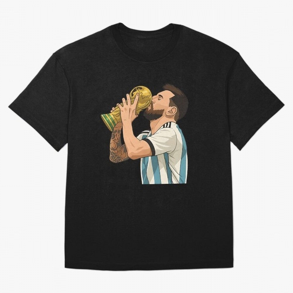 Messi Cup Oversized T-Shirt Relive Legendary Nights from FIFA World Cup 2026 Group Stage Spirit, Connected to France and Portugal, Neymar, Supporter Pride, Iconic Celebrations, Legendary Names and Global Match Day Energy; Ideal for Fans Who Follow