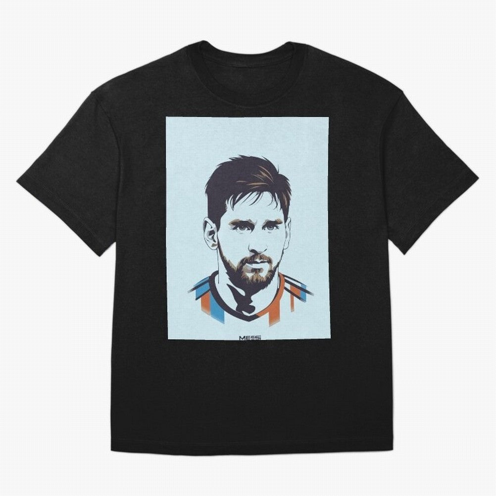 Messi Pop Art Portrait Classic T-Shirt Bring a Vintage Feel to FIFA World Cup 2026 Group Stage Centered on Mbappe, Spain Energy, Sports Nostalgia, International Competition, Famous Players and Unforgettable Victories; Great for Watch Parties,
