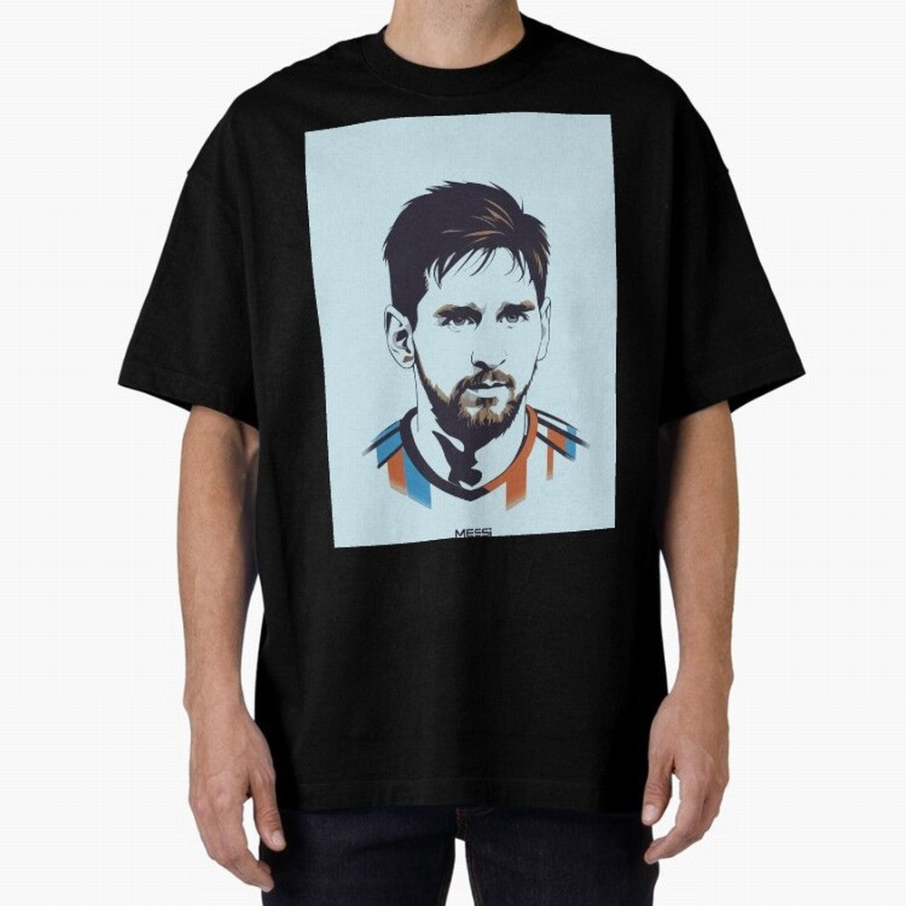 Messi Pop Art Portrait Classic T-Shirt Bring a Vintage Feel to FIFA World Cup 2026 Group Stage Centered on Mbappe, Spain Energy, Sports Nostalgia, International Competition, Famous Players and Unforgettable Victories; Great for Watch Parties,