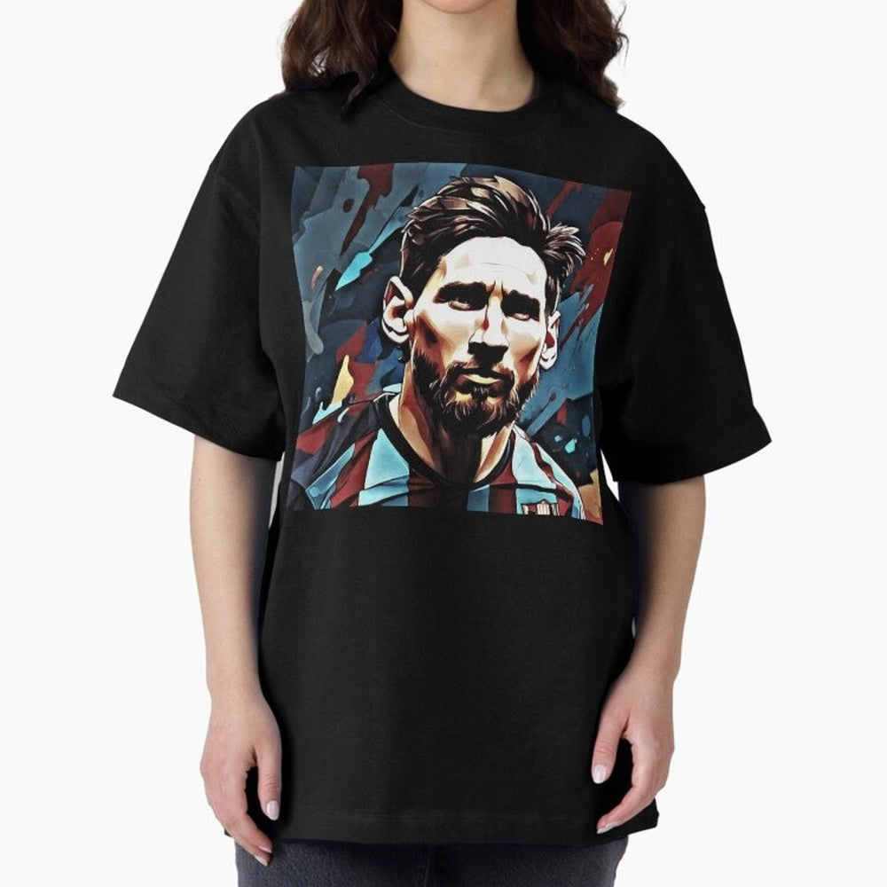 Messi The GOAT Oversized T-Shirt Make Game Day About Global Football Passion for FIFA World Cup 2026, Inspired by Mbappe and Neymar, Germany, Sports Nostalgia, International Competition, Famous Players and Unforgettable Victories; Ideal for Fans