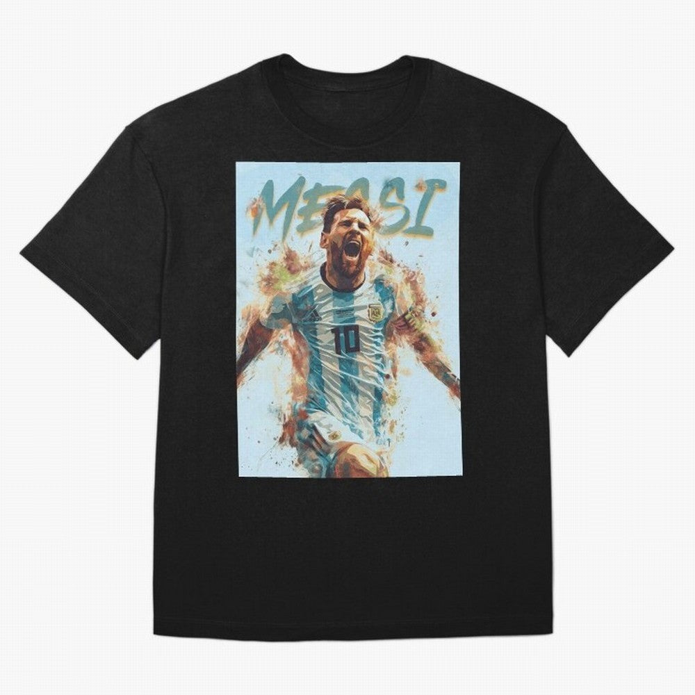Messi Pop Art Portrait Classic T-Shirt Celebrate Football Heritage in the FIFA World Cup 2026 Journey through Messi, CR7 and Mbappe Highlights, Portugal, Spain and Germany Pride, Global Supporter Spirit, Legendary Goals, National Colors and