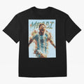Messi Pop Art Portrait Classic T-Shirt Celebrate Football Heritage in the FIFA World Cup 2026 Journey through Messi, CR7 and Mbappe Highlights, Portugal, Spain and Germany Pride, Global Supporter Spirit, Legendary Goals, National Colors and