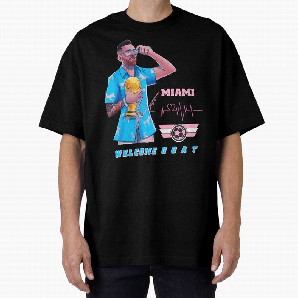 Messi The GOAT Classic T-Shirt Support FIFA World Cup 2026 for Fans of Messi and Argentina and Brazil, Bringing Vintage Soccer Flavor, Modern Football Stars, National Flags and Final Night Emotion; Great for Supporters Who Love Legendary Players,