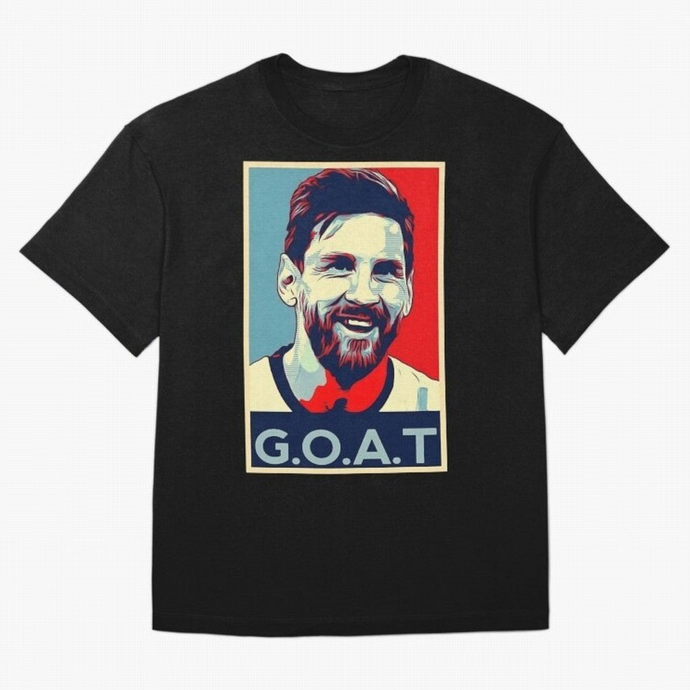 Messi Pop Art Portrait Classic T-Shirt Back the Journey through the FIFA World Cup 2026 USA Canada Mexico Journey through Cristiano Ronaldo Highlights, Portugal, Spain and Germany Pride, Goal Celebration Energy, Supporter Heritage, Football Icons