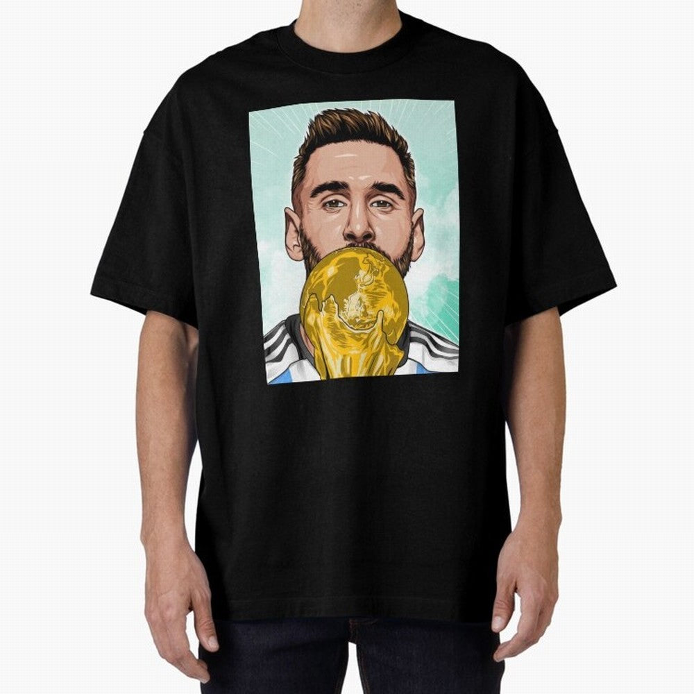 Messi goat Oversized T-Shirt Celebrate Rivalries and Pride in FIFA World Cup 2026 USA Canada Mexico for Fans of CR7 and Messi and Netherlands, Bringing Global Supporter Spirit, Legendary Goals, National Colors and Tournament Celebration; Ideal for