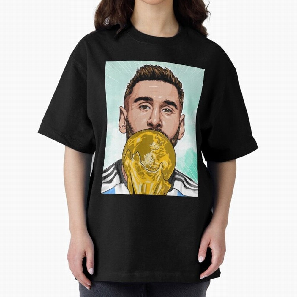 Messi goat Oversized T-Shirt Celebrate Rivalries and Pride in FIFA World Cup 2026 USA Canada Mexico for Fans of CR7 and Messi and Netherlands, Bringing Global Supporter Spirit, Legendary Goals, National Colors and Tournament Celebration; Ideal for