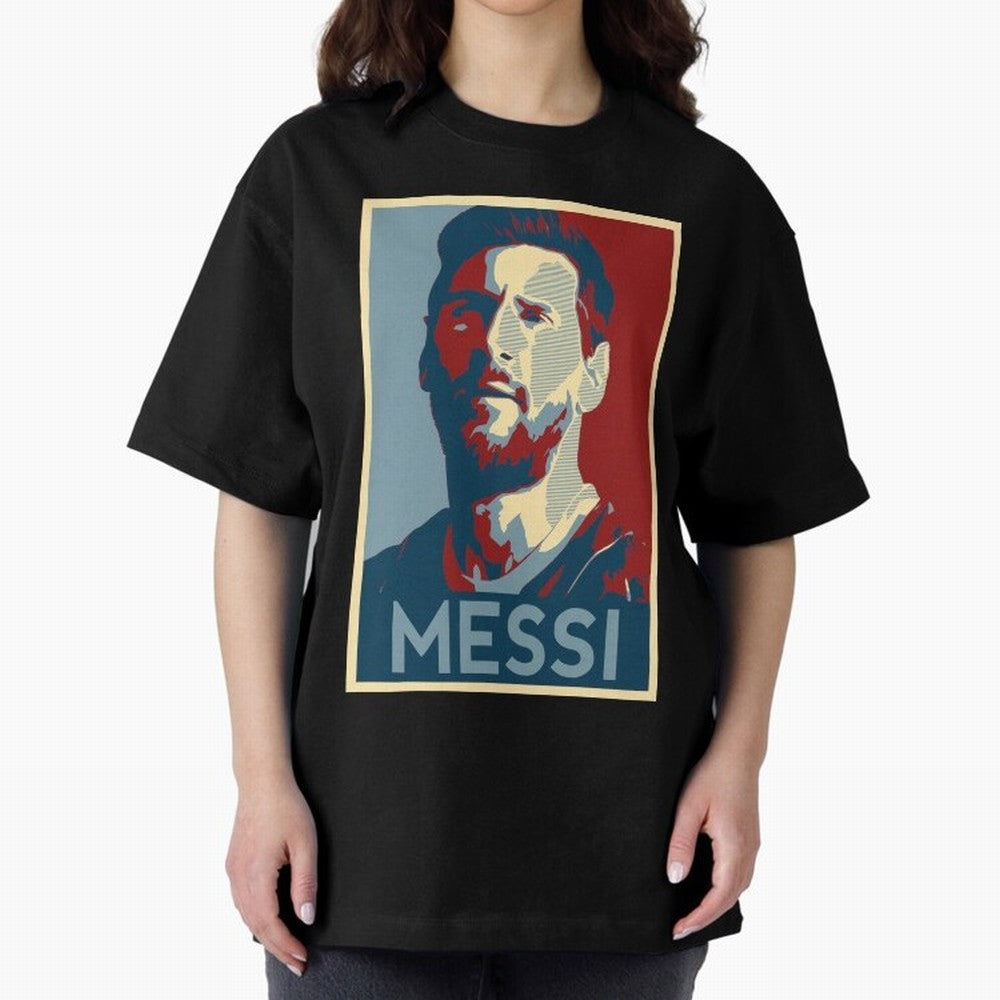 Lionel Messi Oversized T-Shirt Show Championship Spirit for FIFA World Cup 2026 USA Canada Mexico for Fans of Haaland and Mbappe and Argentina and Brazil, Bringing Championship Spirit, Famous Goals, Roaring Crowds and International Football Unity;