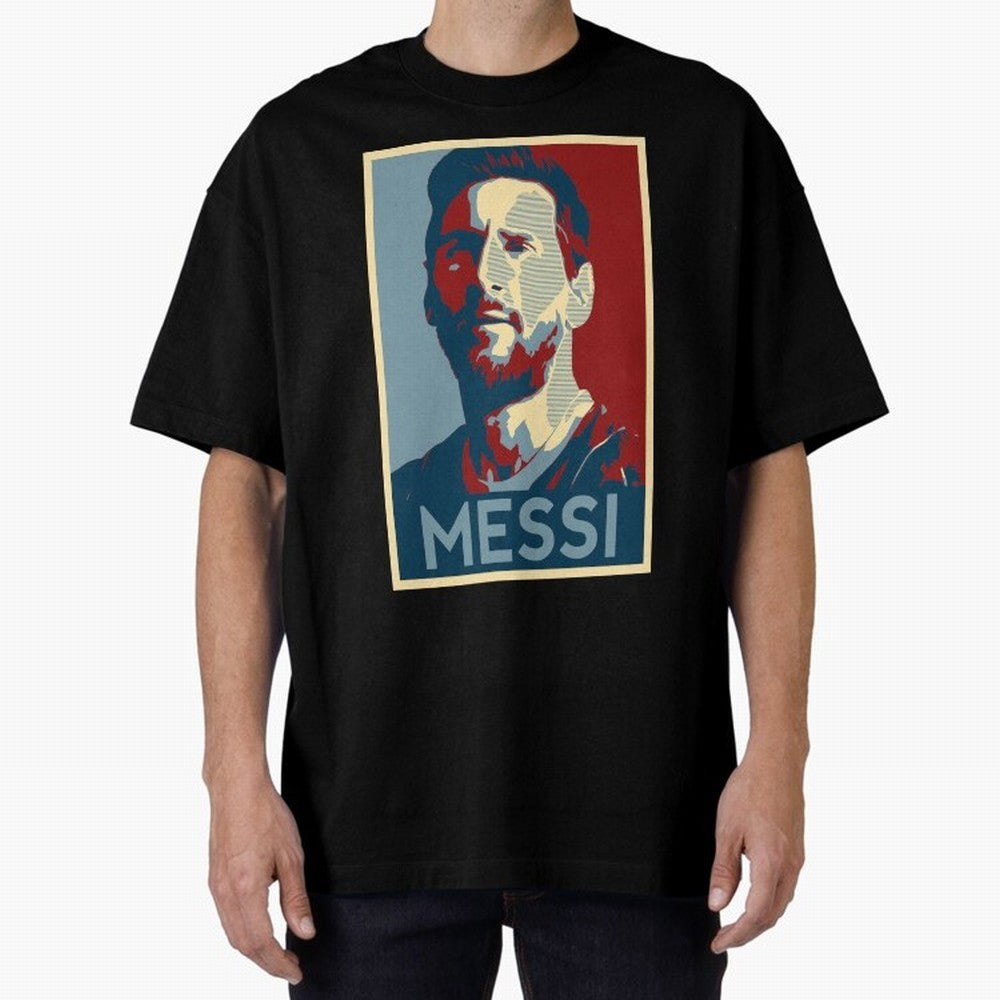 Lionel Messi Oversized T-Shirt Show Championship Spirit for FIFA World Cup 2026 USA Canada Mexico for Fans of Haaland and Mbappe and Argentina and Brazil, Bringing Championship Spirit, Famous Goals, Roaring Crowds and International Football Unity;