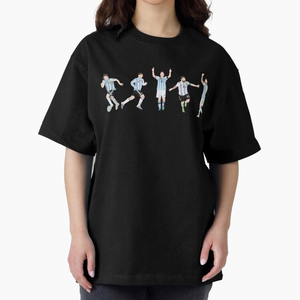 Messi in the World Cups since 2006 Oversized T-Shirt Capture Stadium Memories from Global Football Passion for FIFA World Cup 2026 Group Stage, Made for Messi and Cristiano Ronaldo, France, Match Day Excitement, Supporter Culture, Golden Goals and