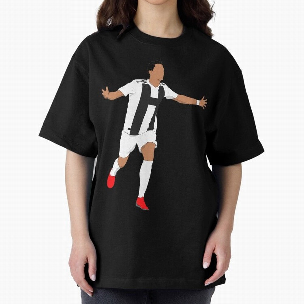 Ronaldo Oversized T-Shirt Support FIFA World Cup 2026 USA Canada Mexico Spirit, Featuring Brazil, CR7 and Messi, Global Supporter Spirit, Legendary Goals, National Colors and Tournament Celebration; Created for Match Day Parties, Soccer Gifts, Fan