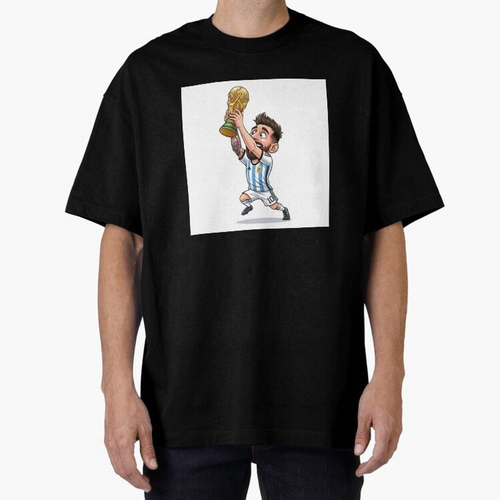 Lionel Messi Oversized T-Shirt Celebrate Classic Football Spirit in the FIFA World Cup 2026 USA Canada Mexico Journey through Neymar, Haaland and Cristiano Ronaldo Highlights, England and Germany Pride, Tournament Hype, Historic Matchups, Family