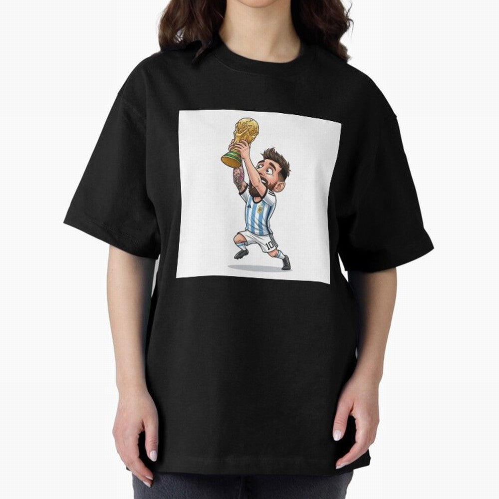 Lionel Messi Oversized T-Shirt Celebrate Classic Football Spirit in the FIFA World Cup 2026 USA Canada Mexico Journey through Neymar, Haaland and Cristiano Ronaldo Highlights, England and Germany Pride, Tournament Hype, Historic Matchups, Family