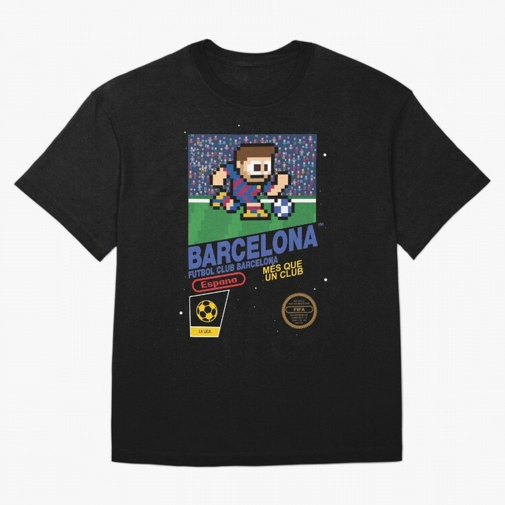 FC Barcelona (8-bit Football / Soccer Videogame Cart) Essential T-Shirt Spotlight Match Day Hype around FIFA World Cup 2026 USA Canada Mexico, Neymar, Haaland and Cristiano Ronaldo, England, France and Netherlands, Fan Favorite Moments, National