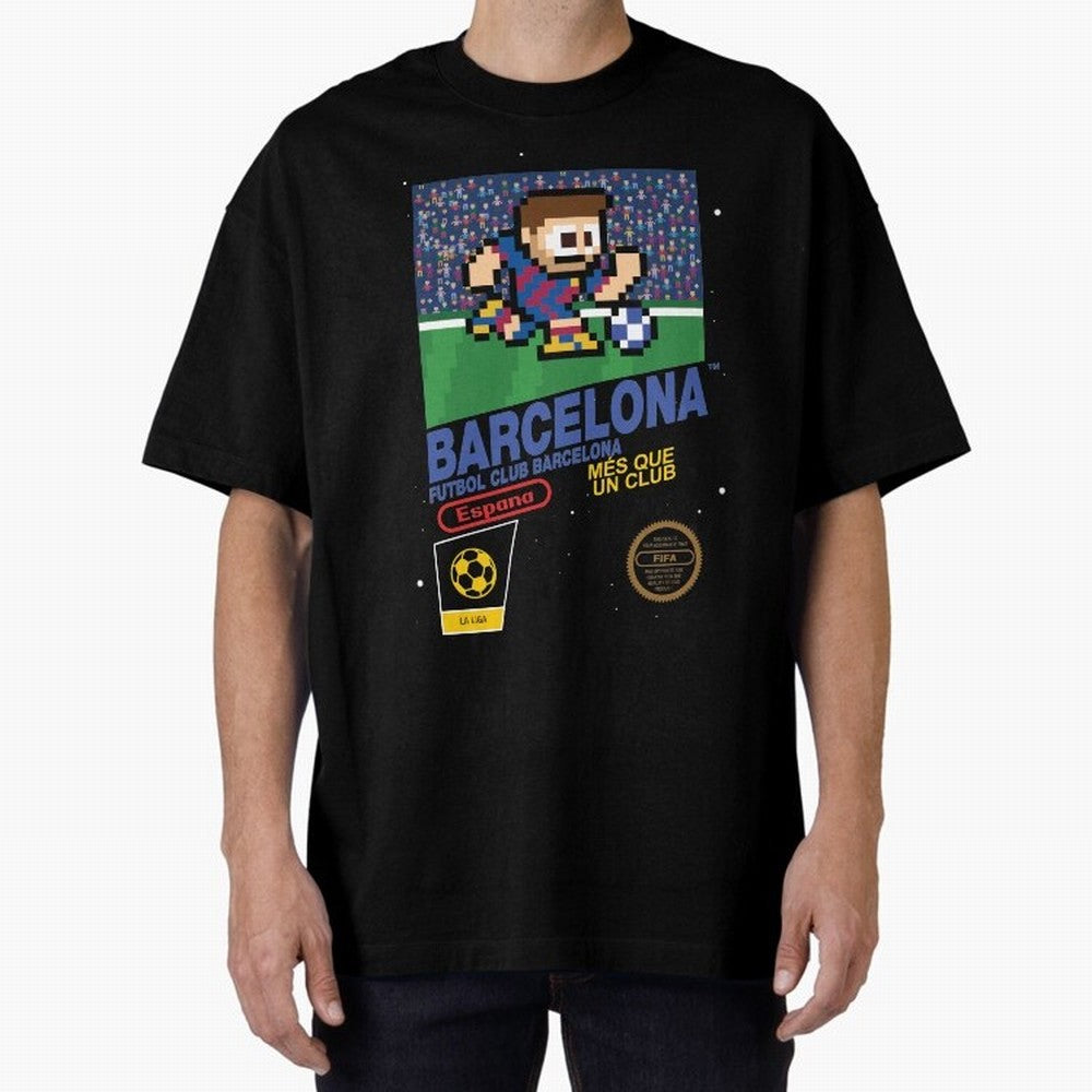 FC Barcelona (8-bit Football / Soccer Videogame Cart) Essential T-Shirt Spotlight Match Day Hype around FIFA World Cup 2026 USA Canada Mexico, Neymar, Haaland and Cristiano Ronaldo, England, France and Netherlands, Fan Favorite Moments, National