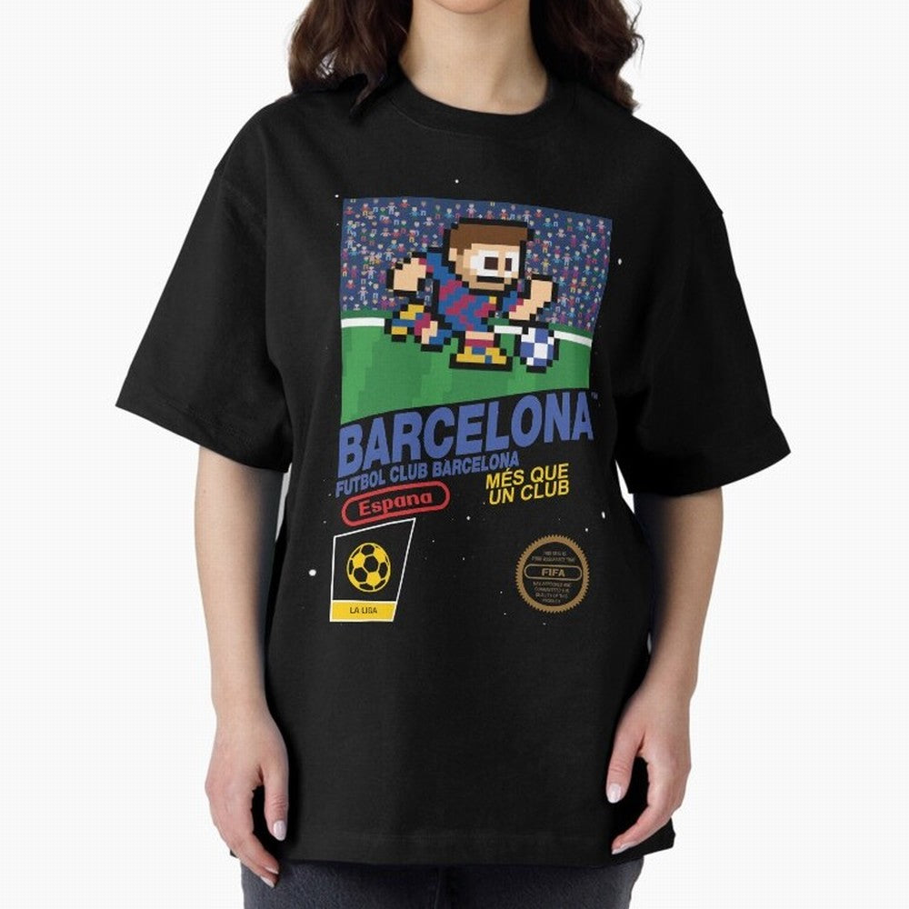 FC Barcelona (8-bit Football / Soccer Videogame Cart) Essential T-Shirt Spotlight Match Day Hype around FIFA World Cup 2026 USA Canada Mexico, Neymar, Haaland and Cristiano Ronaldo, England, France and Netherlands, Fan Favorite Moments, National