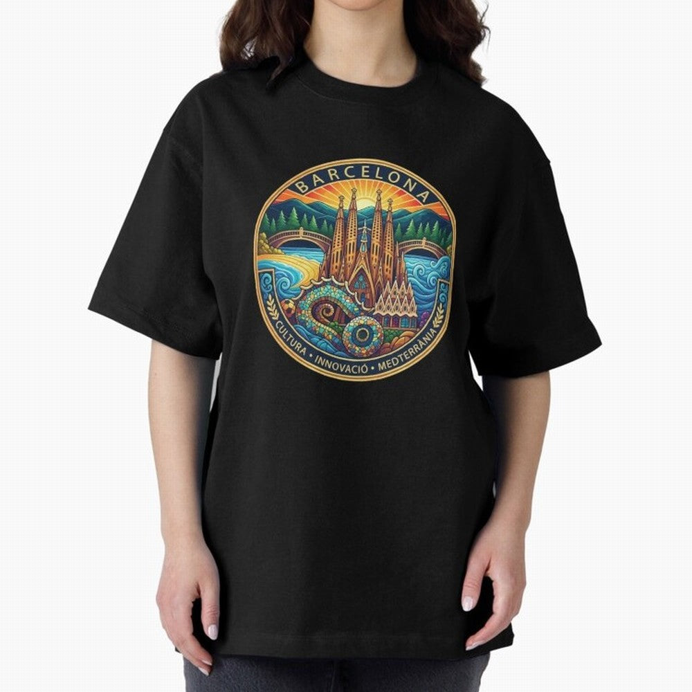 BARCELONA Oversized T-Shirt Keep the Legacy of FIFA World Cup 2026 Group Stage Spirit, Built around Portugal, Mbappe and Neymar, Worldwide Fan Energy, Dramatic Goals, Stadium Lights and Championship Celebrations; Great for Watch Parties, Sports