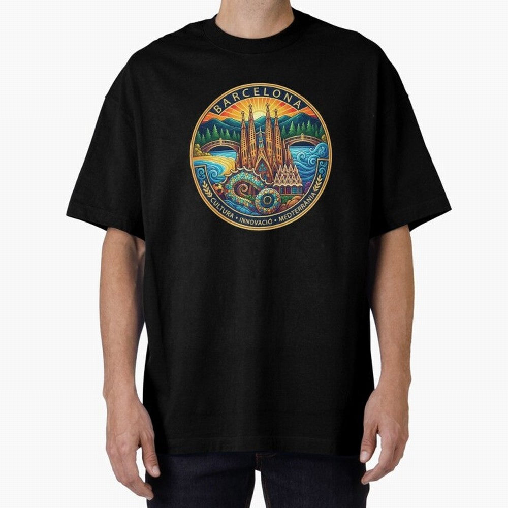 BARCELONA Oversized T-Shirt Keep the Legacy of FIFA World Cup 2026 Group Stage Spirit, Built around Portugal, Mbappe and Neymar, Worldwide Fan Energy, Dramatic Goals, Stadium Lights and Championship Celebrations; Great for Watch Parties, Sports