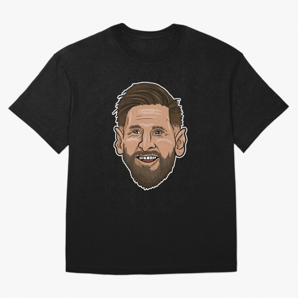 messi cartoon face Classic T-Shirt Feel Global Football Passion for FIFA World Cup 2026 USA Canada Mexico, Featuring CR7 and Messi, France and Portugal, Football Festival Excitement, Trophy Ambitions, Country Rivalries and Star Player Buzz; Great