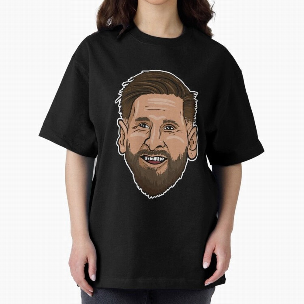 messi cartoon face Classic T-Shirt Feel Global Football Passion for FIFA World Cup 2026 USA Canada Mexico, Featuring CR7 and Messi, France and Portugal, Football Festival Excitement, Trophy Ambitions, Country Rivalries and Star Player Buzz; Great