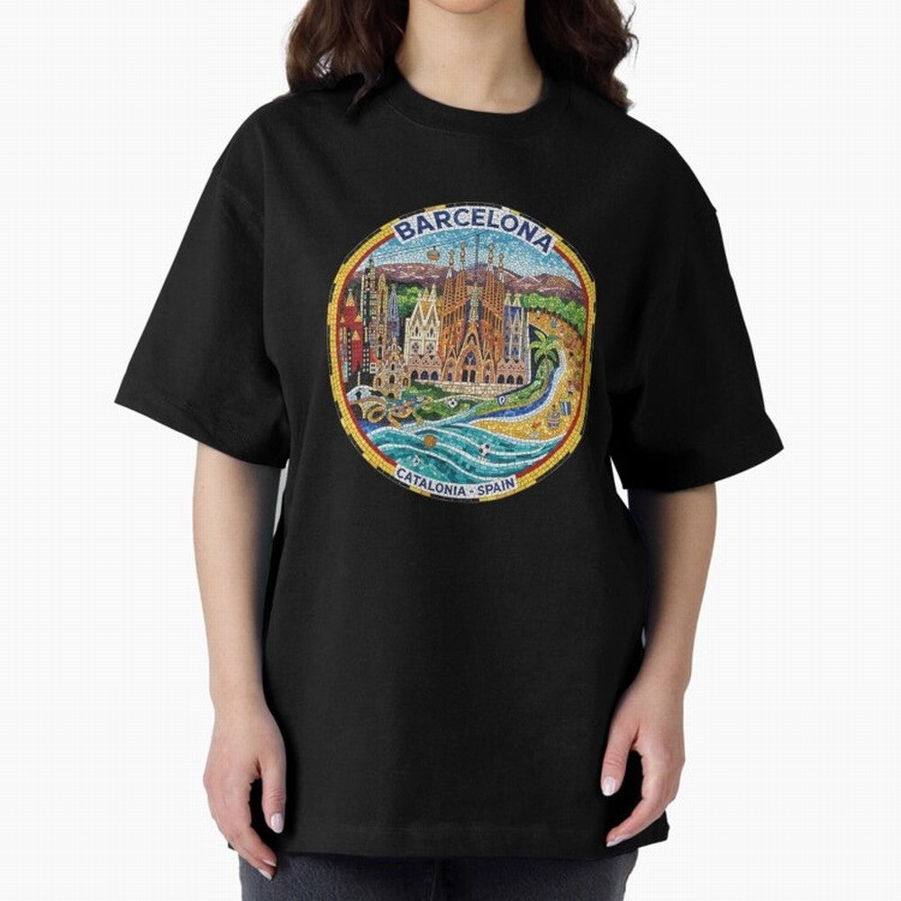 BARCELONA Oversized T-Shirt Bring Bold Fan Energy to Match Day Hype around FIFA World Cup 2026, Haaland, Portugal, Stadium Chants, National Pride, Trophy Dreams and Unforgettable Football Memories; Ideal for Fans Who Follow Messi, Cristiano
