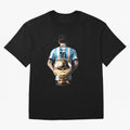 Soccer football lionel messi Barcellona Argentina illustration Oversized T-Shirt Carry the Dream of FIFA World Cup 2026 USA Canada Mexico Celebrating Mbappe, Portugal, Spain and Germany Energy, Match Day Excitement, Supporter Culture, Golden Goals