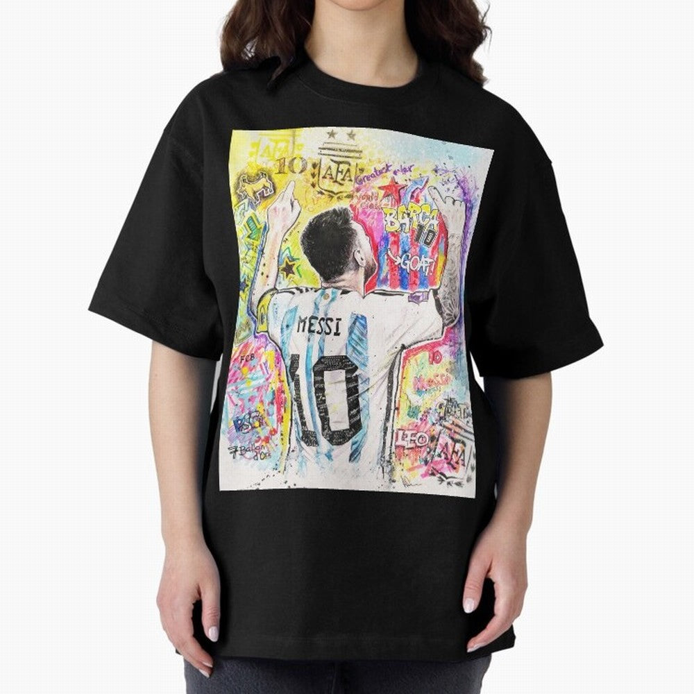 Lionel Messi Oversized T-Shirt Spotlight the FIFA World Cup 2026 USA Canada Mexico Journey through Mbappe Highlights, Argentina Pride, Game Day Rituals, Football Legends, Country Pride and the Road to the Final; Ideal for Fans Who Follow Messi,