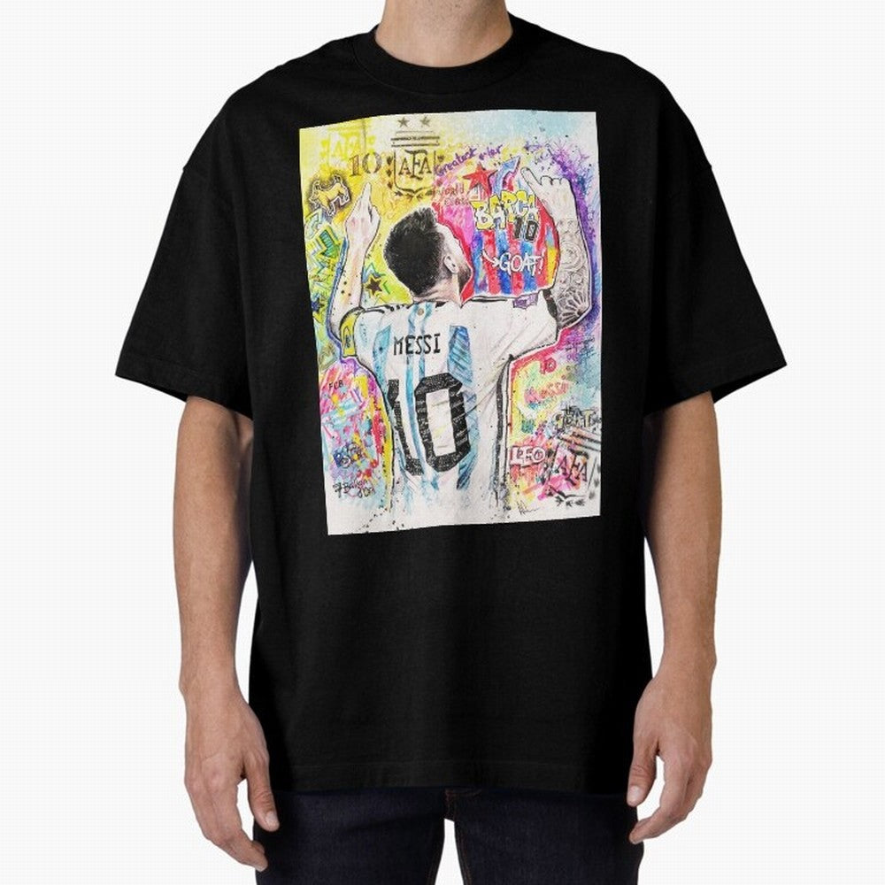 Lionel Messi Oversized T-Shirt Spotlight the FIFA World Cup 2026 USA Canada Mexico Journey through Mbappe Highlights, Argentina Pride, Game Day Rituals, Football Legends, Country Pride and the Road to the Final; Ideal for Fans Who Follow Messi,