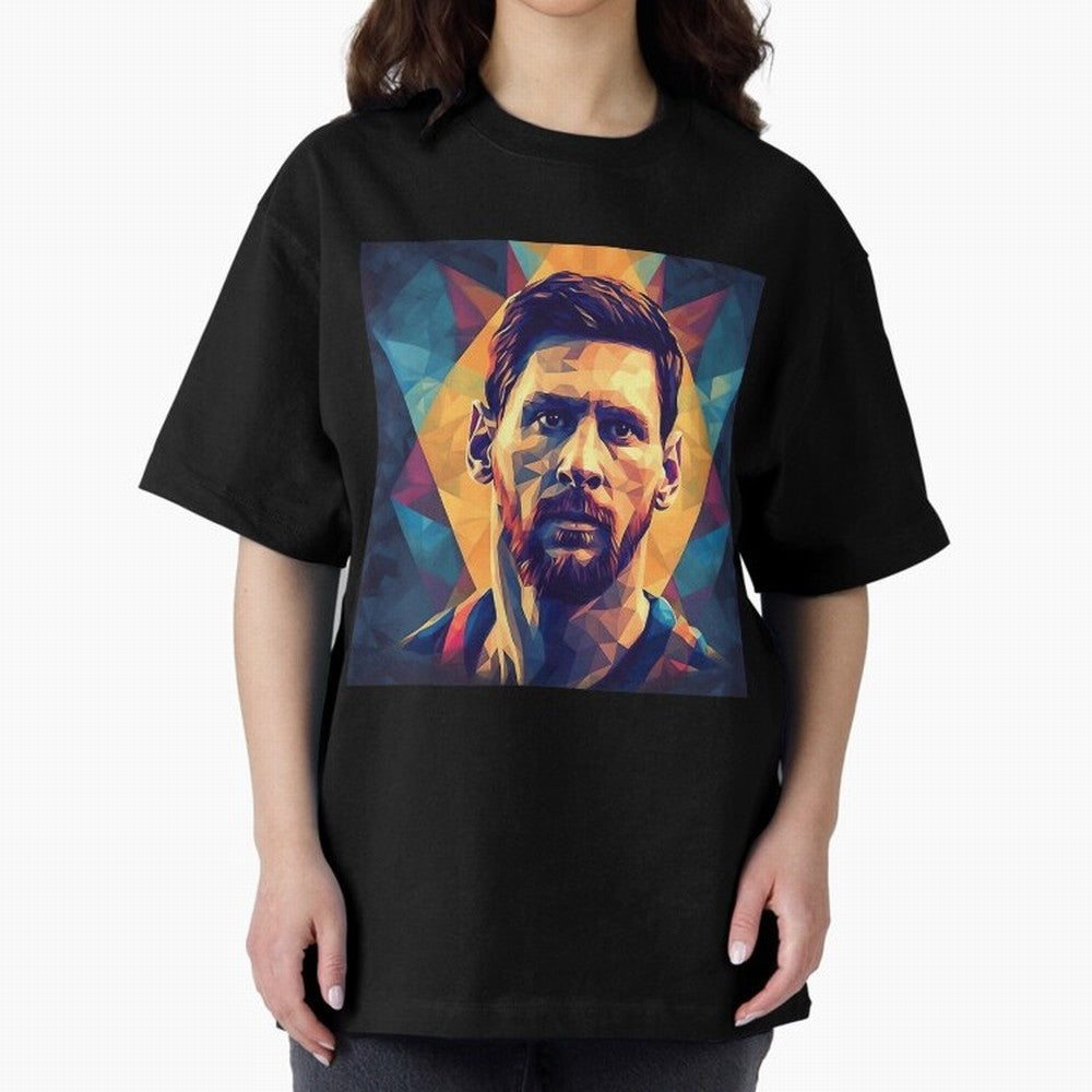Lionel Messi Portrait Vector Art Classic T-Shirt Show Fan Pride Across FIFA World Cup 2026 Filled with Cristiano Ronaldo, Haaland and CR7, England, France and Netherlands Energy, Championship Spirit, Famous Goals, Roaring Crowds and International