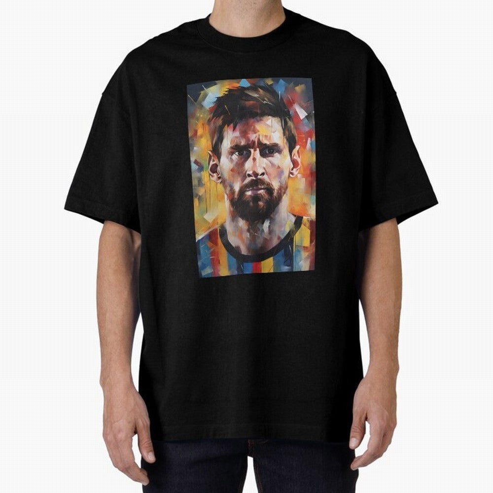 Lionel Messi Oversized T-Shirt Celebrate Supporters United by FIFA World Cup 2026 for Fans of Mbappe and Neymar and France and Portugal, Bringing Football Festival Excitement, Trophy Ambitions, Country Rivalries and Star Player Buzz; Ideal for
