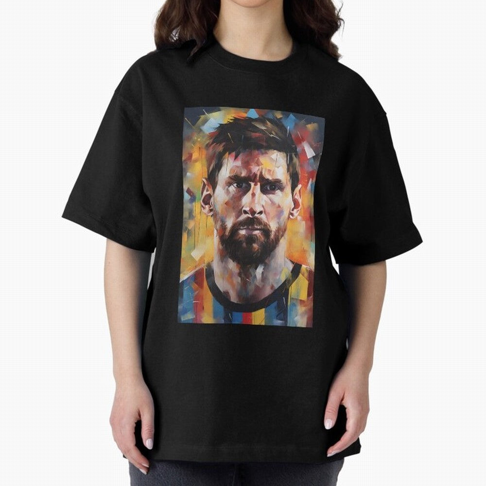 Lionel Messi Oversized T-Shirt Celebrate Supporters United by FIFA World Cup 2026 for Fans of Mbappe and Neymar and France and Portugal, Bringing Football Festival Excitement, Trophy Ambitions, Country Rivalries and Star Player Buzz; Ideal for