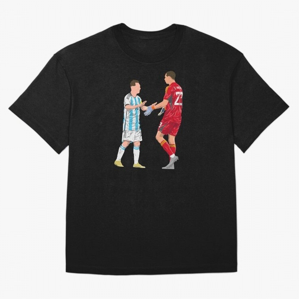 Messi and Martinez Celebrates World Cup 2022 Oversized T-Shirt Capture Stadium Memories from the FIFA World Cup 2026 Group Stage Journey through Mbappe Highlights, Brazil, Portugal and Argentina Pride, Football Festival Excitement, Trophy