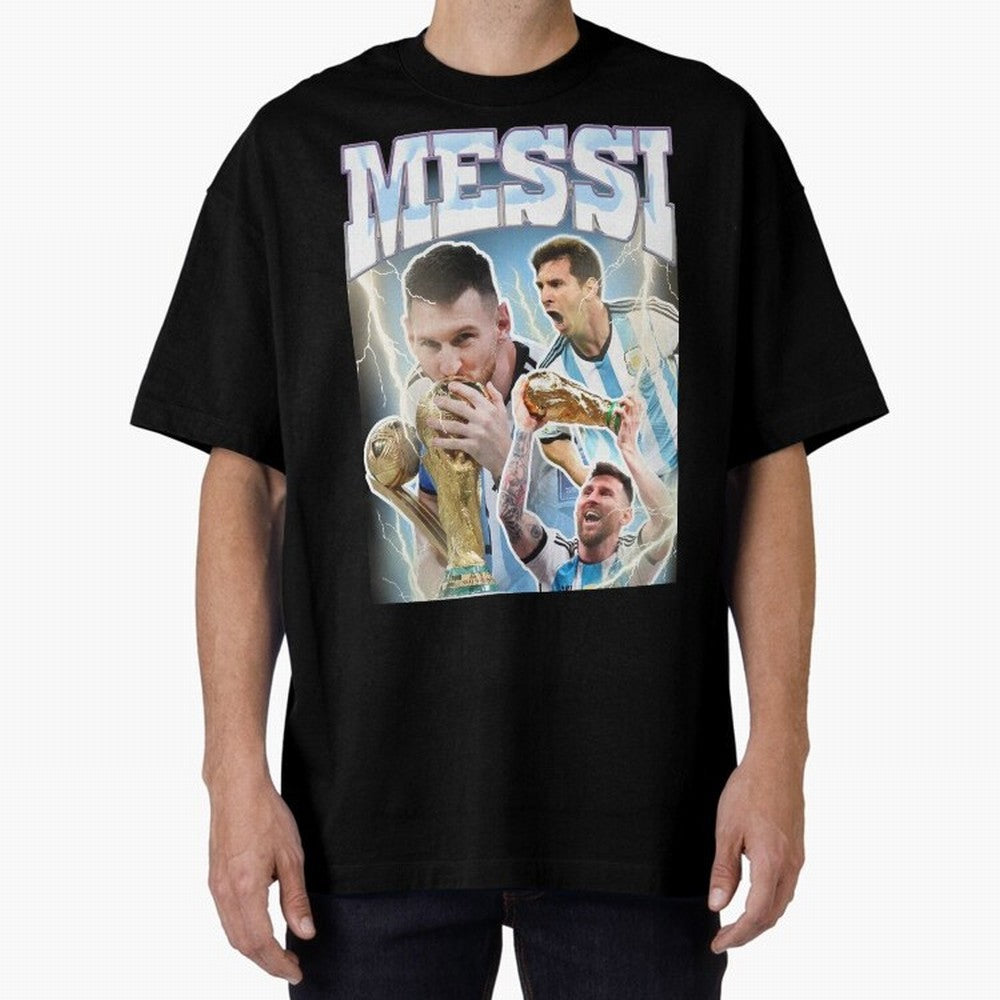 Messi Champion Vintage Retro Design Classic T-Shirt Carry Global Football Passion for FIFA World Cup 2026 USA Canada Mexico, Centered on CR7, Spain, Soccer Culture, Superstar Moments, National Team Dreams and Competitive Fire; Ideal for Fans Who