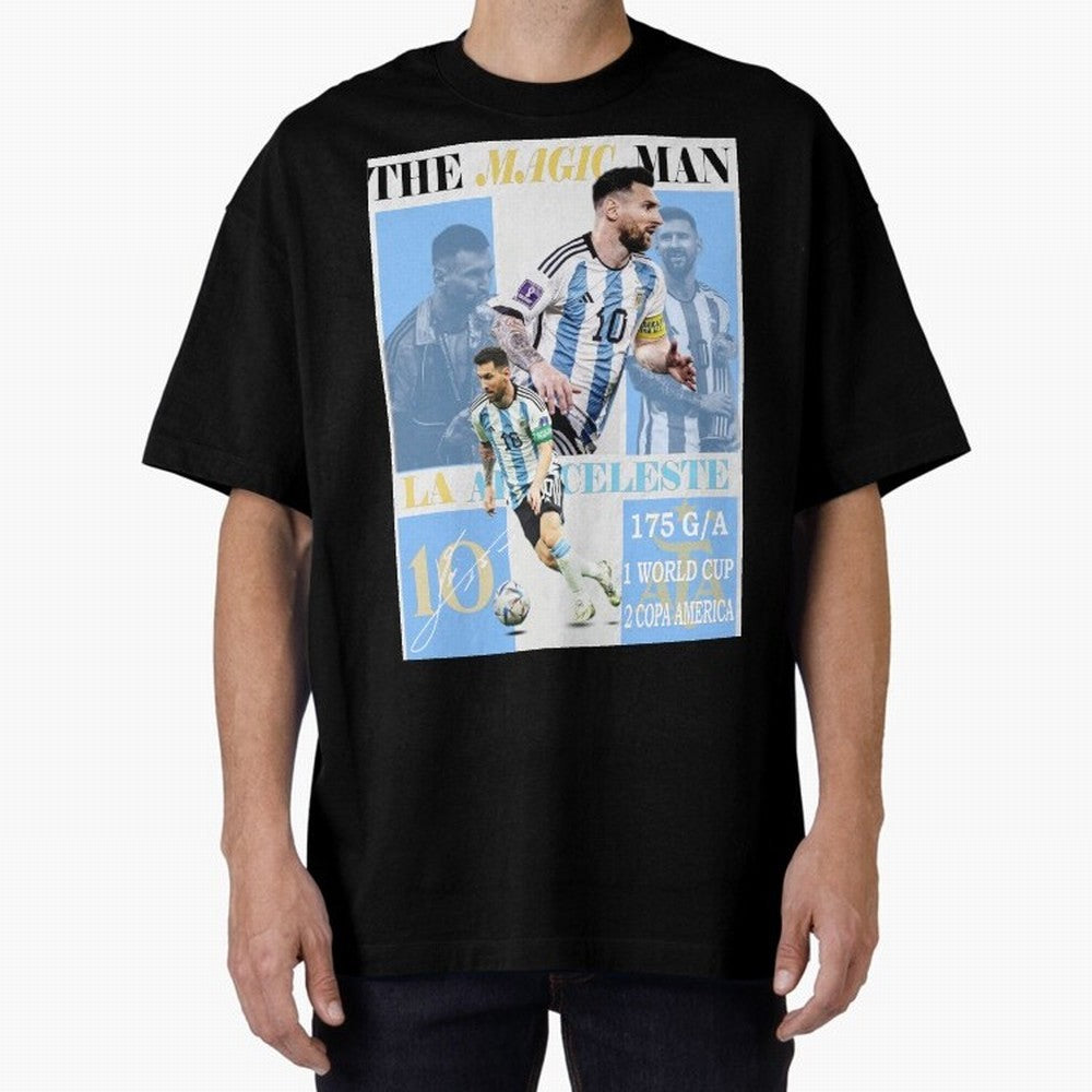 Lionel Messi Argentina World Cup 2022 Champion Victory Poster Oversized T-Shirt Bring Supporter Culture to FIFA World Cup 2026 USA Canada Mexico Spirit, Made for Netherlands, Messi, Stadium Chants, National Pride, Trophy Dreams and Unforgettable