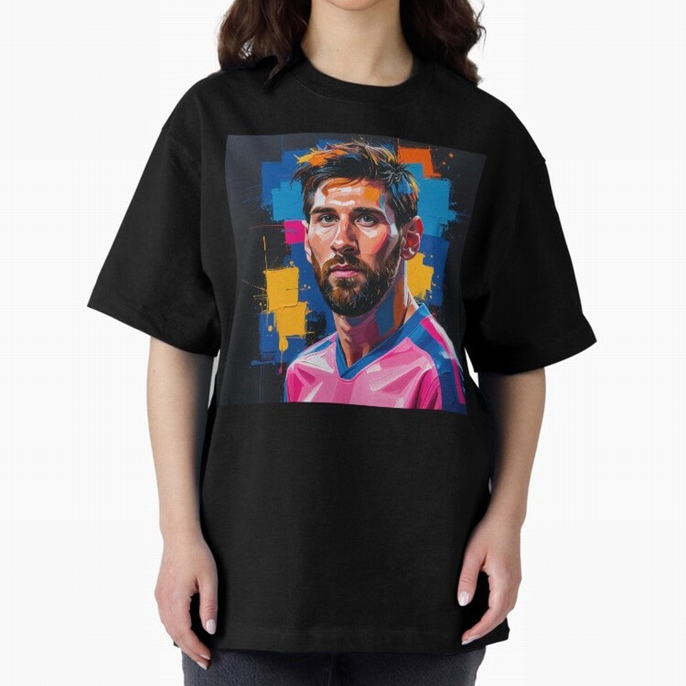 Vibrant Artistic Portrait of Lionel Messi (GOAT) - Digital painting (Version 4) Classic T-Shirt Treasure FIFA World Cup 2026 Group Stage Highlighting Haaland and Mbappe, Portugal, Spain and Germany Energy, Fan Favorite Moments, National Team