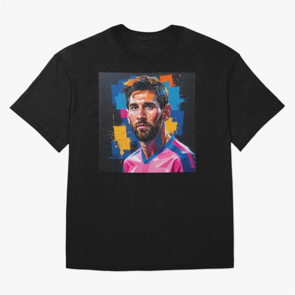 Vibrant Artistic Portrait of Lionel Messi (GOAT) - Digital painting (Version 4) Classic T-Shirt Treasure FIFA World Cup 2026 Group Stage Highlighting Haaland and Mbappe, Portugal, Spain and Germany Energy, Fan Favorite Moments, National Team