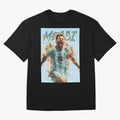 Messi The GOAT Oversized T-Shirt Celebrate National Team Dreams in Global Football Passion for FIFA World Cup 2026 Group Stage, Capturing CR7, Brazil, Vintage Soccer Flavor, Modern Football Stars, National Flags and Final Night Emotion; Built for