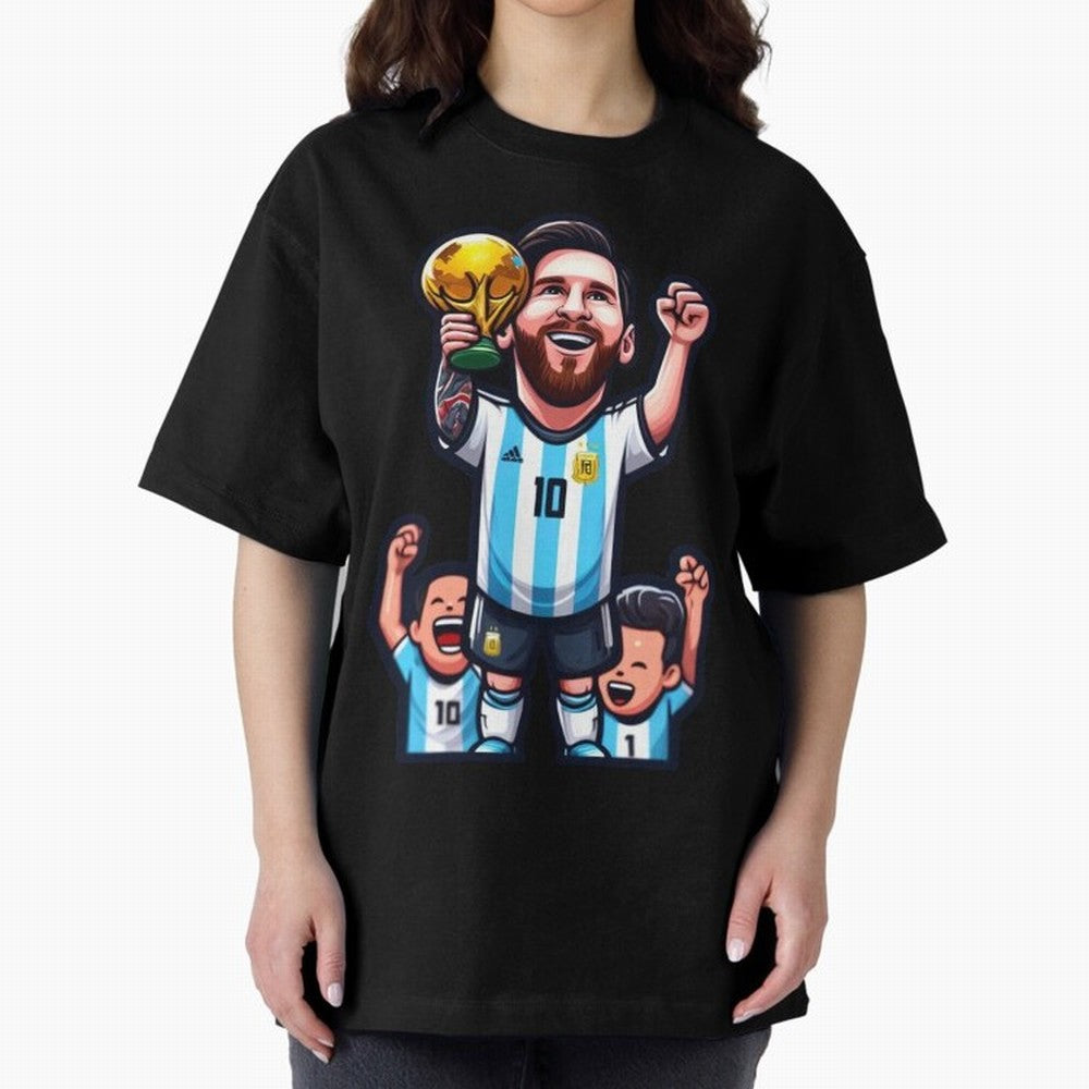 Lionel Messi Digital Print on T-Shirt Classic T-Shirt Upgrade Match Day Hype around FIFA World Cup 2026, Mbappe, England and Germany, Stadium Chants, National Pride, Trophy Dreams and Unforgettable Football Memories; Built for Supporters Chasing